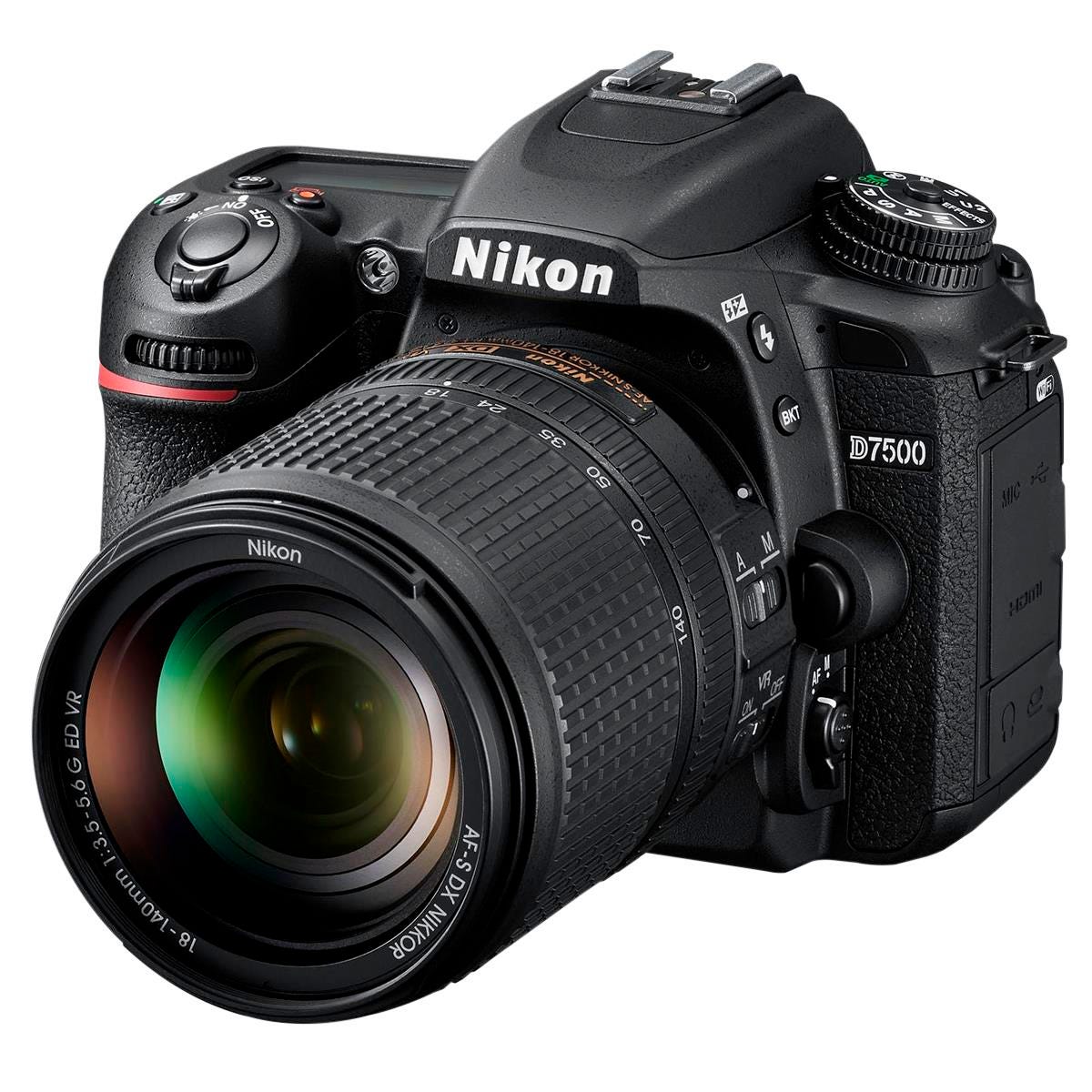 Nikon D7500 DSLR Digital Camera Kit, 20.9 Megapixel, Black